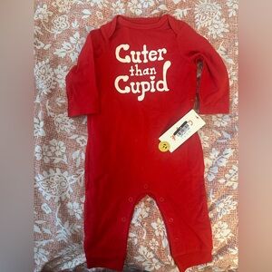 Red 'Cuter than Cupid' Kids One Piece nwt 3-6 months